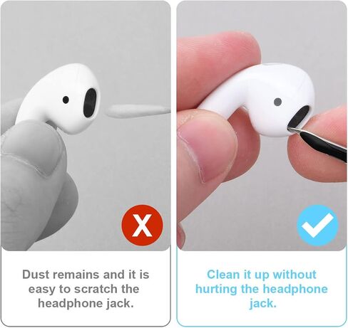 AOMIG Airpod Cleaner Kit, 3 in 1 Earbuds Cleaning kit,Phone Cleaner kit with Soft Brush for Wireless Earphones Bluetooth Headphones Charging Box Accessories, Computer, Keyboard, Camera(Black) in Kuwait
