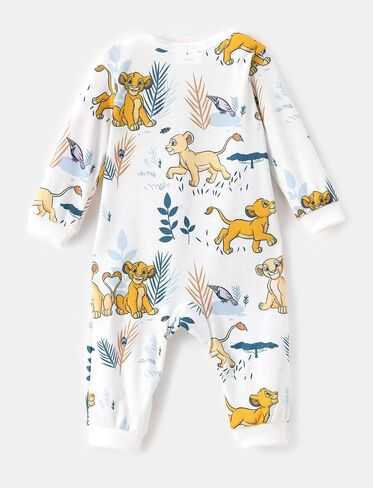 Disney Princess Cinderella Ariel Tiana Minnie Winnie Lion King Baby Girls Boys Ruffle Long Sleeve Romper Newborn to Toddler in Saudi Arabia