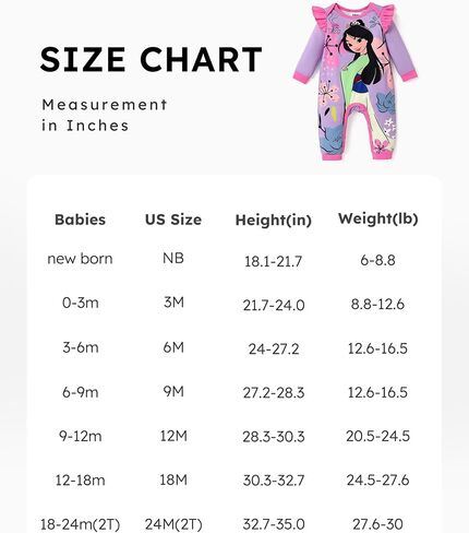 Disney Princess Cinderella Ariel Tiana Minnie Winnie Lion King Baby Girls Boys Ruffle Long Sleeve Romper Newborn to Toddler in Saudi Arabia