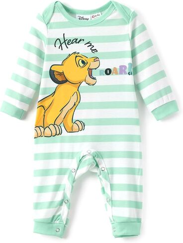 Disney Princess Cinderella Ariel Tiana Minnie Winnie Lion King Baby Girls Boys Ruffle Long Sleeve Romper Newborn to Toddler in Saudi Arabia