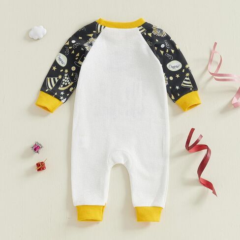 Bonangber Newborn Baby Boy Christmas Outfit Infant Thanksgiving Romper Long Sleeve Bodysuit Jumpsuit Cute Fall Winter Clothes in Saudi Arabia