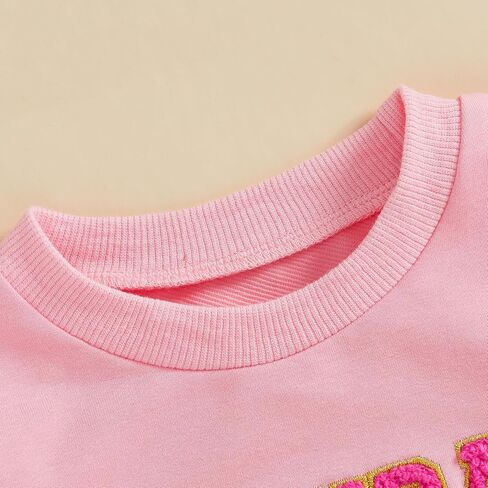 Adobabirl Toddler Baby Girl Birthday Outfit Crewneck Sweatshirt Embroidery Long Sleeve Birthday Shirt Pullover Sweater in Kuwait