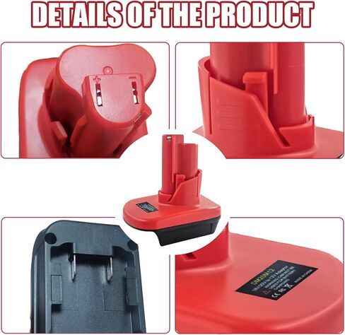 DM20M12 Adapter for Milwaukee M12 12V Power Tools, Battery Adapter Convert for Dewalt 20V & for Milwaukee 18V Li-ion Battery to for Milwaukee M12 12V Power Tools in Kuwait