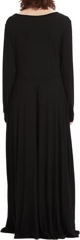Smallshow Women's Long Sleeve Maxi Nursing Dress Maternity Breastfeeding Clothes in Saudi Arabia