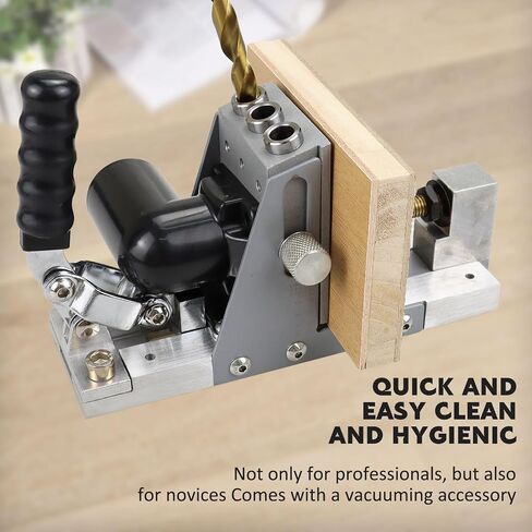 Upgraded Pocket Hole Jig Kit 2 in 1 Adjustable Easy to Use 3 Holes Pocket Screw Jig with Easily Adjustable Drill Bit, Pocket Self Tapping Screws &Driver Bit for Woodworking DIY and Home Improvement in Saudi Arabia