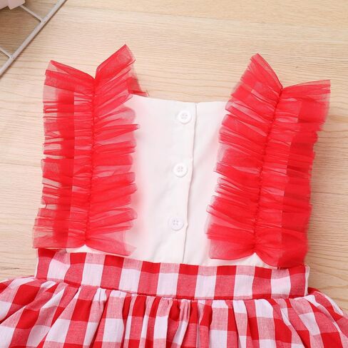 IBTOM CASTLE Toddler Girls Birthday Party Dress Strawberry Candy Embroidery Princess Tulle Wedding Pageant Fancy Sundress in Saudi Arabia