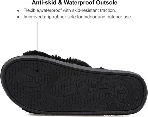 JIASUQI Women's Open Toe Slippers Fuzzy Fluffy House Slippers for Women Cozy Criss Cross Furry Slides Slippers in Saudi Arabia
