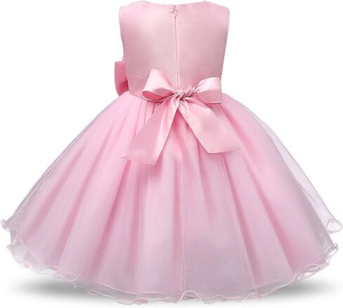 NNJXD Girl Sleeveless Lace 3D Flower Tutu Holiday Princess Dresses in Kuwait