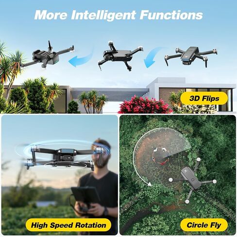 DEERC D20 Mini Drone for Kids with 720P HD FPV Camera Remote Control Toys Gifts for Boys Girls with Altitude Hold, Headless Mode, One Key Start Speed Adjustment, 3D Flips 2 Batteries, Black in Kuwait