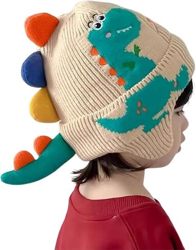 Children's Dinosaur Ear Protection Hat, Ear Beanie for Boys & Girls Unisex Dinosaur Winter Hat in Saudi Arabia