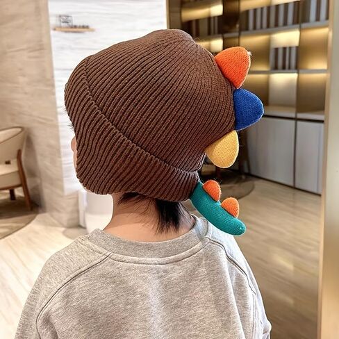 Children's Dinosaur Ear Protection Hat, Ear Beanie for Boys & Girls Unisex Dinosaur Winter Hat in Saudi Arabia