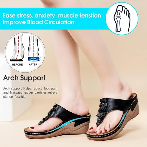 HARENCE Wedge Sandals for Women Comfortable Cushion Footbed Platform Sandal 2026 Dressy Summer Shoes for Casual Walking Outdoor in Saudi Arabia