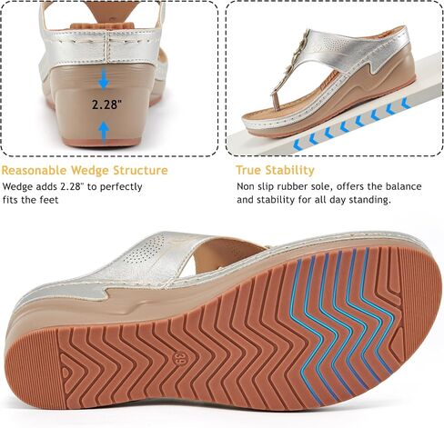 HARENCE Wedge Sandals for Women Comfortable Cushion Footbed Platform Sandal 2026 Dressy Summer Shoes for Casual Walking Outdoor in Saudi Arabia