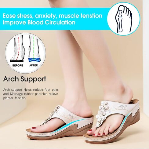 HARENCE Wedge Sandals for Women Comfortable Cushion Footbed Platform Sandal 2026 Dressy Summer Shoes for Casual Walking Outdoor in Kuwait