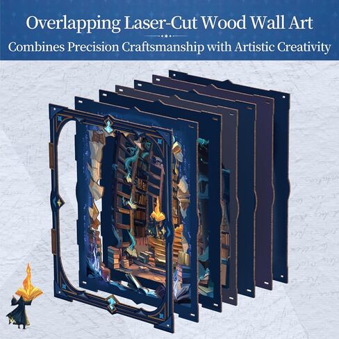 Endless Limit Christmas Wall Decorations - 3D Christmas Decor Framed for Wall Hanging and Table Festive Aesthetic Wall Art for House Living Room Bedroom Dining Room Stacking Carving Panels (9"x10") in Saudi Arabia