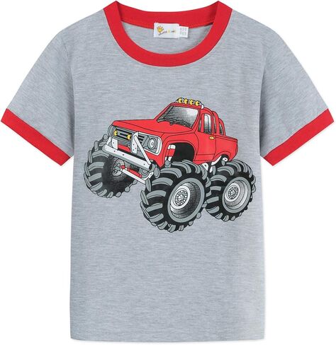 Little Hand Toddler Boys Pajamas Monster Truck Kids Dinosaur 2 Piece Short Sets Summer Sleepwear Clothes Set 2-7 Years in Kuwait