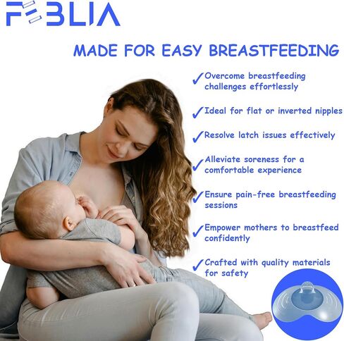 Nipple Shields for Breastfeeding Newborn with Case | Nipple Covers for Breastfeeding | Breast Shields for Nursing | Pezoneras para Lactancia | Nipple Guards for Breastfeeding (Small 13mm) in Saudi Arabia