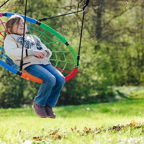 40 Inch Tree Swing Saucer Swing - 800Lb Weight Capacity, 900D Oxford Waterproof, With Hanging Straps Tree Swings for Kids Outdoor Swing For Kids Swing | Tire Swing | Tree Swing For Adults | Disc Swing in Kuwait