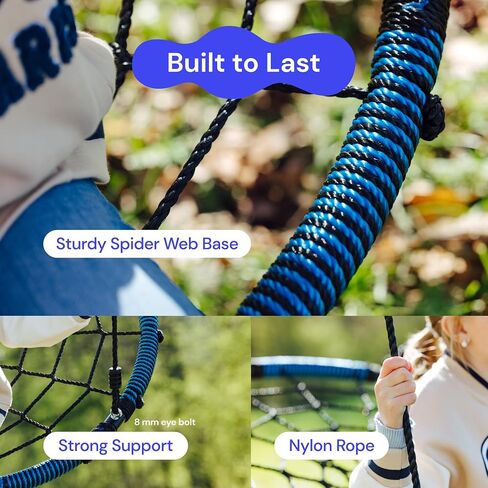 40 Inch Tree Swing Saucer Swing - 800Lb Weight Capacity, 900D Oxford Waterproof, With Hanging Straps Tree Swings for Kids Outdoor Swing For Kids Swing | Tire Swing | Tree Swing For Adults | Disc Swing in Kuwait