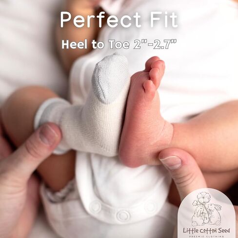 Organic Preemie Socks Girls and Boys Premature baby Turn Cuff Socks Preemie - NICU Baby Essential-2-5lb for Preemie Baby in Saudi Arabia