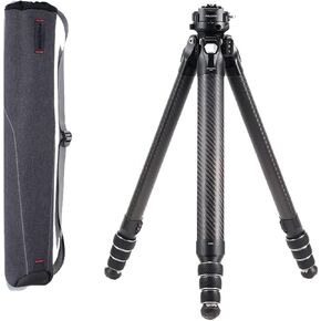 Falcam TreeRoot F38 Pro 61" Carbon Fiber Tripod,Quick Lock Travel Tripod Capacity 5kg/11lbs with 1/4" Screw,Carry Strap Holes for Cameras