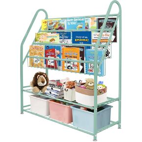 aboxoo Kids Bookshelf Toddler Freestanding for Children Room 18 inches Small Toddler Bookcase Toy Organizer White Stable Bookcase Bookstore Library Book Unit Storage for Small Place