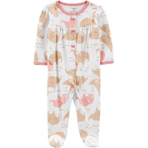 Carter's Girls' 1-Piece 100% Snug Fit Footie Sleeper PJs