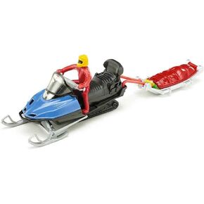 Siku 1684 Blister 1684Snow Mobile with Rescue Sledge, Multicoloured
