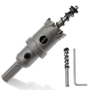 Hordion 1 3/8inch/35mm Carbide Hole Saw Cutter Drill Bit Tooth Tipped TCT Hole Cutter for Stainless Steel Sheet Metal Sheet Plastic FRP Board