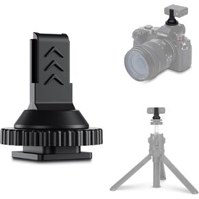 JJC Cold Shoe Mount Adapter for DJI Mic 2 with 1/4" Screw, DJI Mic 2 Camera Adapter Compatible with Canon Nikon Sony Cameras Tripod Camera Cage for Vlogging Video Recording