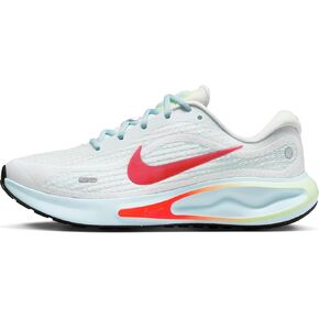 Nike Journey Run Women's Road Running Shoes (FJ7765-101, Summit White/Glacier Blue/Barely Volt/Bright Crimson)