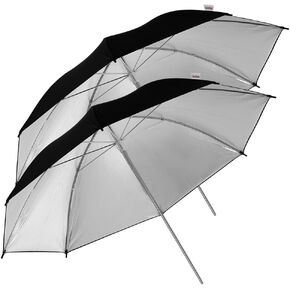 Godox 33inch/84cm Photography Black/Silver Umbrella, Black/Silver Reflective Umbrella Studio Photography Umbrella for Photo, Studio Shooting (33 inch Black/Silver (2PCS)