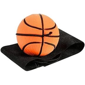 Orange Basketball Wrist Ball Wristband Sports Balls on a String Toy Includes Basketball, Baseball and Football Return Rubber Rebound Ball for Boys Girls Party Favor, Exercise Play Sports (1.9 inches)