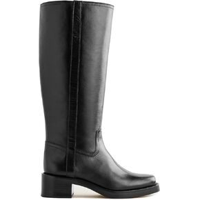 Women's Knee High Boots Chunky Heel Square Toe Riding Boots Pull On Heeled Boots Dress Tall Boots