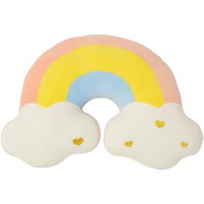 NatureMan Moon Rainbow Cloud Pillow Cushion, Soft Plush Cloud Shaped Pillow Stuffed Rainbow and Moon Nursery Decor,Bedside Sofa Sleeping Pillow, Kids Cute Candy Color Cushion (Rainbow)