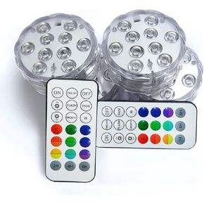 Creatrek Christmas Lights, 10 Color Changing LED Light, Battery Operated Lights for Christmas Decorations 4 Pack No Suction Cups and No Magnets