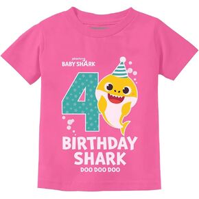 4 Year Old Birthday 4th Birthday Baby Shark Shirt Boy Girl Toddler Kids T-Shirt