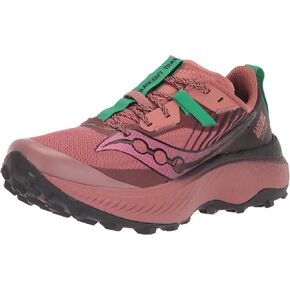Saucony Women's Endorphin Edge Hiking Shoe, SOOT/Basalt, 10