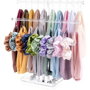Baby Headband Holder - 3-Tier Wooden Headband Organizer - Hairbands holder Hair Accessories Organizer Storage - Baby Present Registry and Baby Shower List for Nursery Decor