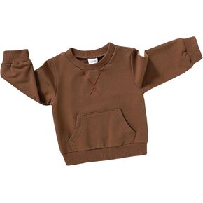 Happy Town Toddler Sweatshirt Baby Boy Girl Fall Outfits Long Sleeve Unisex Solid Top Pullover Blouse Shirt Winter Clothes