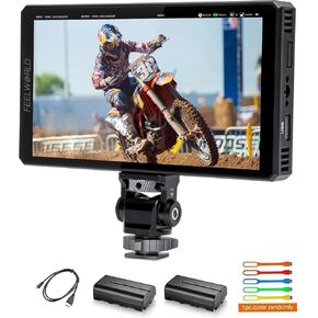 FEELWORLD CUT6S Camera Field Recording Monitor Kit with 2Pcs F550 Battery - 6" 4K 3G SDI HDMI Touchscreen Recorder Monitor for DSLR & Camera with Waveform, histogram, Focus Assist, 3D LUT, HDR etc