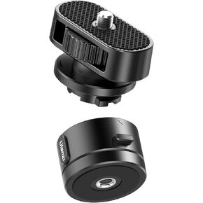 Go Quick II to 1/4" Adapter - 1/4" Thread Go Quick II Base + 1/4" Screw QR Cover Compatibe with Go Quick II Seriese Selfie Stick/Tripod/Monopod/Compact Camera/Phone/Led Video Light