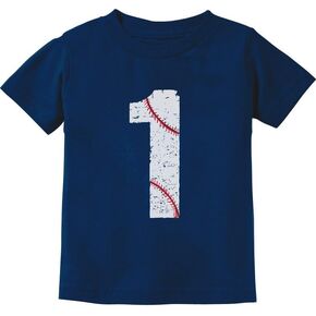 Baseball Number 1 1st Birthday Shirt Gifts for One Year Old Infant Kids T-Shirt