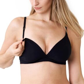 MOMANDA Women’s Inbarely Nursing Bras Wireless Bralette V Neck Seamless No Underwire Maternity Bra for Breastfeeding