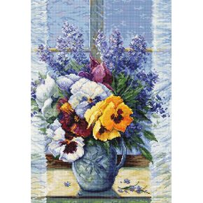 مجموعة الغرز المتقاطعة Luca-S سحر الفاوانيا، مجموعة الغرز المتقاطعة للبالغين، طقم التطريز، B7019 in Kuwait