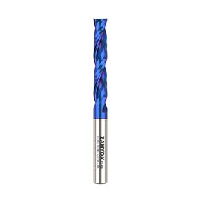 1/4 Inch Shank Upcut Spiral Router Bit Extra Long, Nano Coated Solid Carbide Straight CNC End Mill for Wood, 1/4 Dia x 1-1/2 CL x 3 OVL