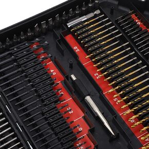 246PCS Drill Bit Set Multifunctional Combination Drill Bit Screw Bits Set with Case for Metal, Wood and Masonry