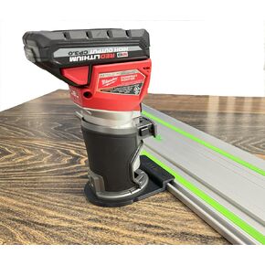 Guide Rail Adapter for Milwaukee 2723-20 Trim Router - Made in USA (Fixed Base)
