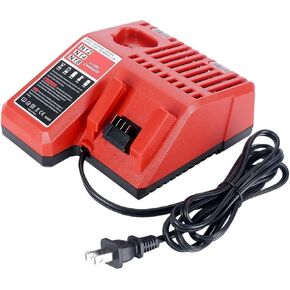 M12 & M18 Li-ion Battery Charger Replacement for Milwaukee M18 M12 XC 12V-18V 48-11-2420 48-11-2440 48-11-1820 48-11-1840 48-11-1850 48-11-2401 48-11-1890