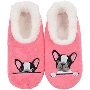 Snoozies Pairable Slipper Socks - Funny House Slippers for Women, Non-Slip Fuzzy Slipper Socks